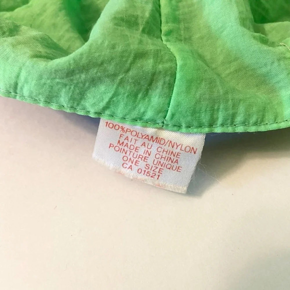 Vintage Reversible Kids Hat Neon Green  and Black One Size Nylon Cap - Picture 5 of 11